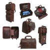 Amerileather Waxy Brown Leather-Two piece Set Traveler 